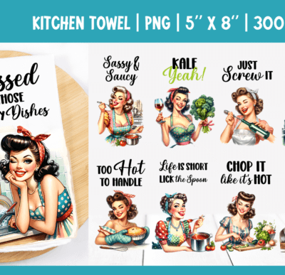 Funny House Wife Kitchen Towel Bundle