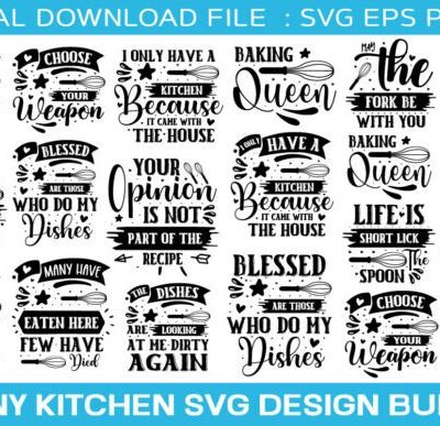Funny Kitchen SVG Bundle /Cutting Board