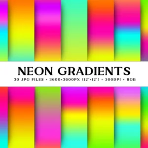 Neon Colors Ombre Background