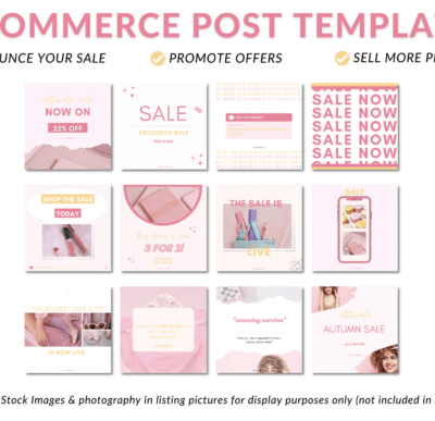 Instagram templates  :  Pastels e-commerce posts