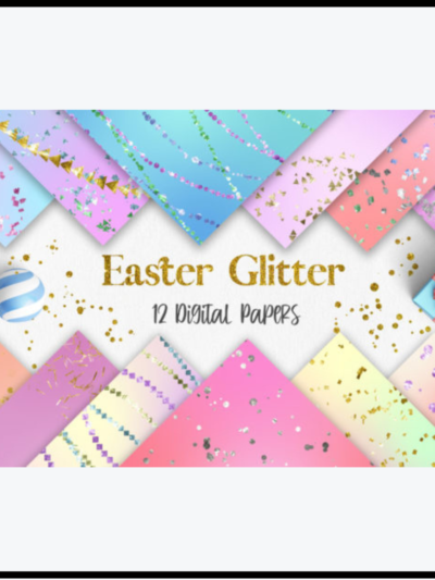 Easter Glitter Background