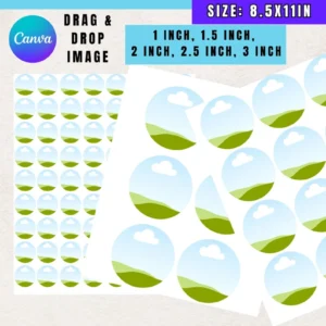 Circle/Oval Sticker Template