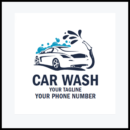 Canva Editable Car Wash Logo