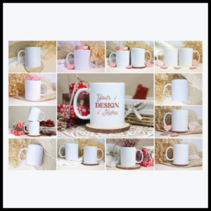 11oz Coffee Mug Mockups, Bundle Mockup