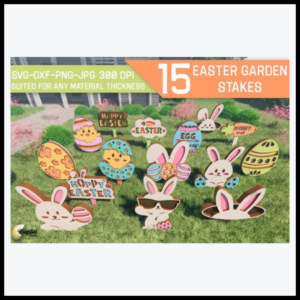 Easter Garden Stakes Laser Cut Bundle