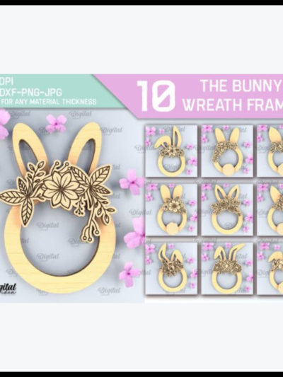 Easter Laser Cut Wreath SVG Bundle