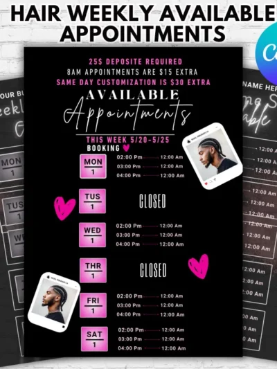 Weddings and Appointments