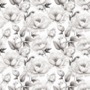 black white floral