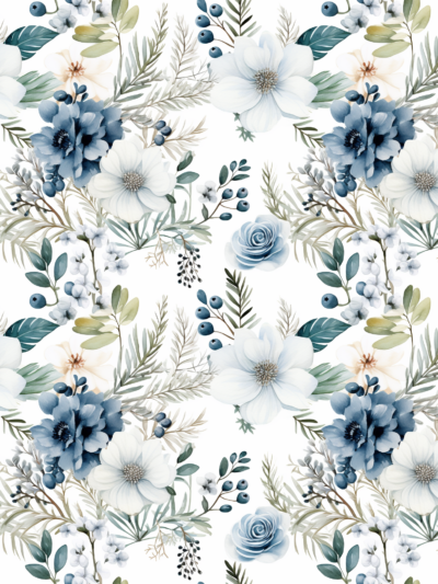 floral  ice blue flower 1