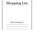 Shopping List