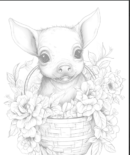 238 Baby Pig with flowers