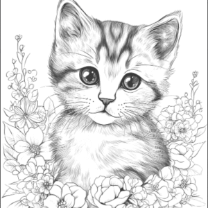 239 Baby Cats with flowers