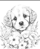 242 Baby Dogs with Flowers