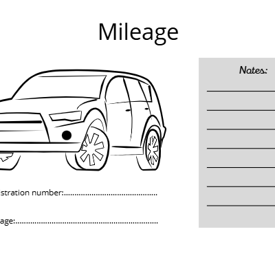 Mileage Tracker Logbook