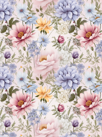 floral flower pink blue rose