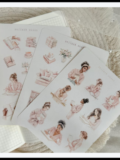 Planner Girl Sticker Sheet PINK