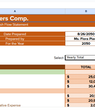 Expected Cash Flows Spreadsheet.xlsx