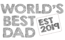 world is best dad est 2019,p