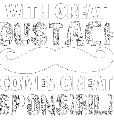 with great moustache