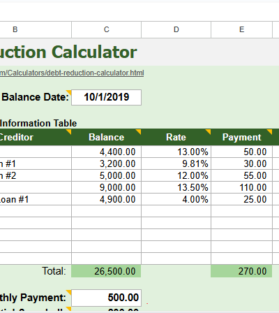 debt reduction calculator.xlsx