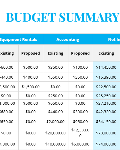 Budget Summary Template A4.docx