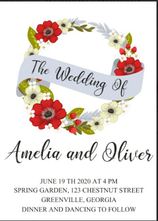 WEDDING INVITATION