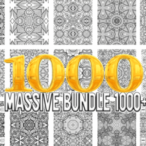 1000 Mixed Mandala Adult Coloring Pages