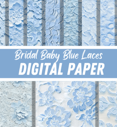 Bridal Baby Blue Laces Paper Patterns