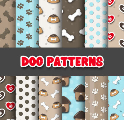 Dog Digital Paper Patterns