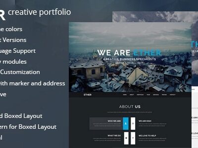 elements ether one page joomla template