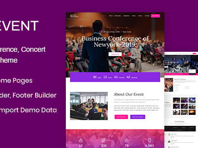 elements lifevent conference event wordpress theme