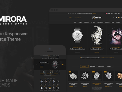 elements mirora watch luxury store opencart theme