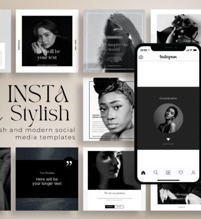 Black White Social Media Template