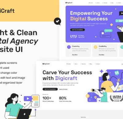 Digital Agency Website UI Figma Template