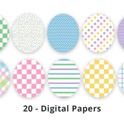 Easter Colors Digital Paper Patterns