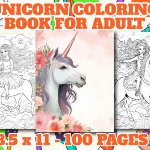 Unicorn Adult Coloring Pages 2