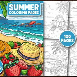 صفحة تلوين صيفية للكبار100 مجموعة