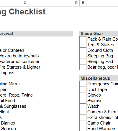 camping checklist.xlsx