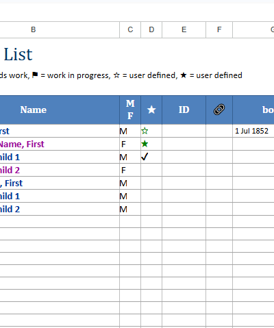 genealogy research list.xlsx
